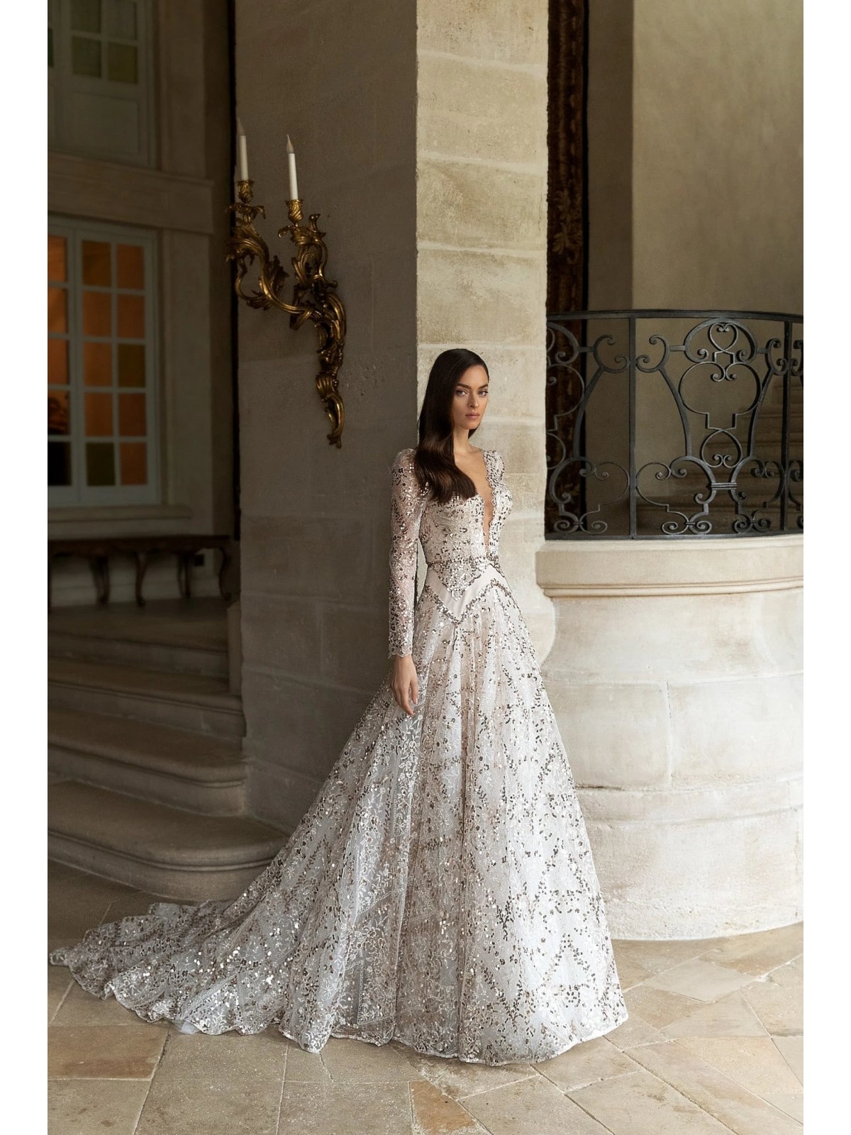 Luxury Wedding Dress - Spangle - LPLD-3201.00.17